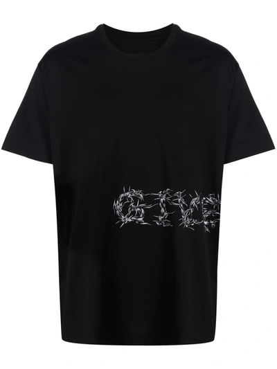 Givenchy Black Oversized Barbed Wire T-shirt