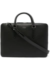 Smythson Large Ludlow Pebbled Leather Briefcase In Black