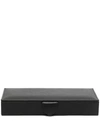 Smythson Panama Cufflink Case In Black