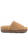 CHLOÉ WAVY SHEARLING SLIPPERS