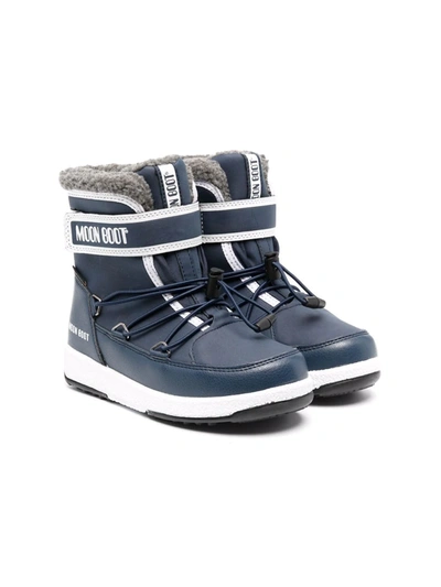 Moon Boot Kids' Protecht Snow Boots In Blue Navy