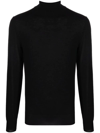 Canali High-neck Jumper In Black