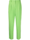 Blanca Vita Straight-leg Tailored Trousers In Green