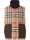 BURBERRY CHECK DOWN PUFFER GILET