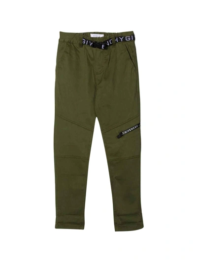 Givenchy Kids' Khaki Green Trousers In Kaki