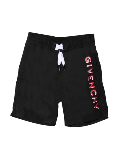 Givenchy Kids' Black Bermuda Shorts In Nero