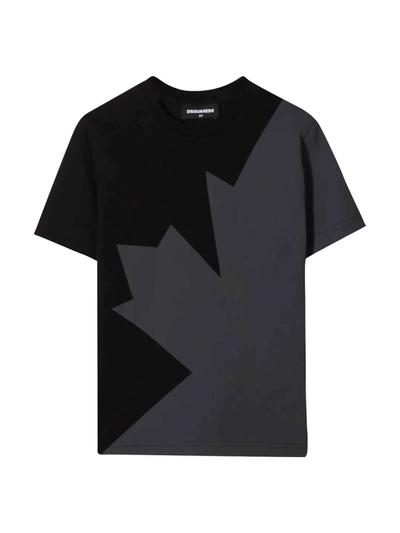 Dsquared2 Teen Back T-shirt In Nero