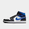 Nike Jordan Air 1 Mid Casual Shoes In White/black/racer Blue
