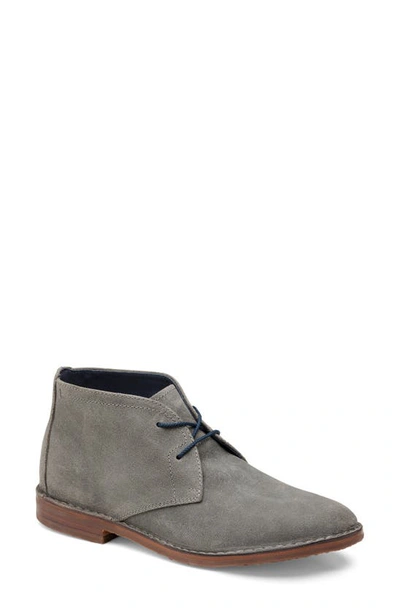 Johnston & Murphy Collection  Gregory Chukka Boot In Dark Gray English Waxed Suede