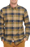 Barbour Valley Tailored Fit Plaid Button-down Shirt In Stone