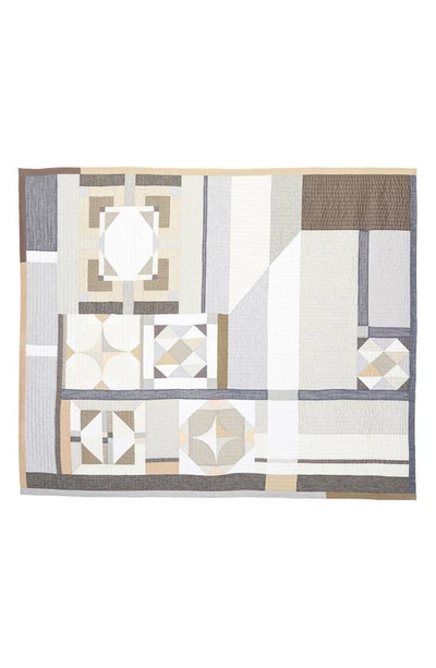 Thompson Street Studio Caspian Linen & Cotton Quilt In Neutral