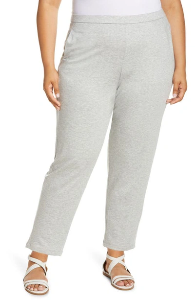 Eileen Fisher Slouch Fleece Ankle Pants In Dark Pearl