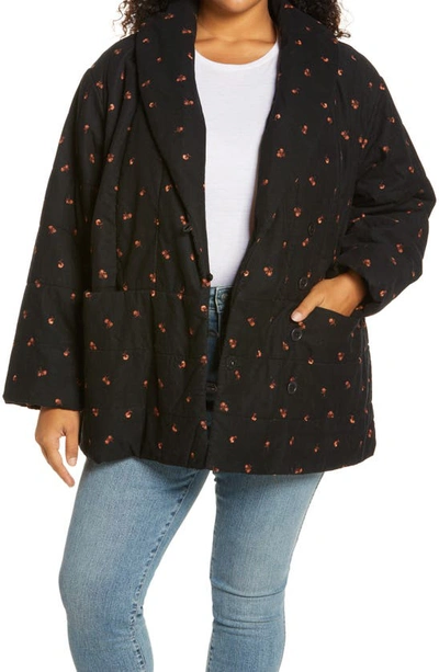 Madewell Amie Floral Corduroy Dumont Quilted Jacket In True
