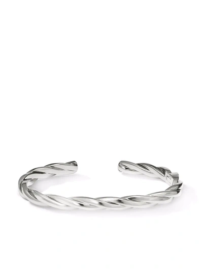 David Yurman Men's Cable Edge Cuff Bracelet, 8mm In Silver