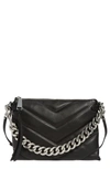 Rebecca Minkoff Maxi Edie Quilted Leather Shoulder Bag In Black