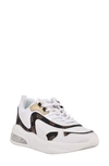 Guess Fever Chunky Sneaker In White Faux Leather
