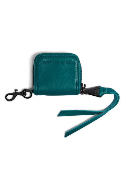 Aimee Kestenberg Clip-on Leather Earbuds Case In Rainforest Green