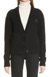 SAINT LAURENT SEQUIN MONOGRAM CASHMERE CARDIGAN,670116Y75FV