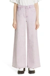 Stella Mccartney Flare Leg Organic Cotton Jeans In Marble Lilac