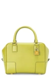 Loewe Yellow Amazona 19 Small Leather Top Handle Bag In Green
