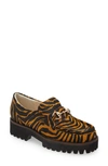 Intentionally Blank Hk Genuine Calf Hair Bit Loafer In Tiger