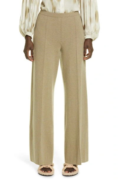 Lafayette 148 Cashmere & Silk Blend Pants In Natural Pistachio Melange