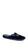 Patricia Green Milano Embroidered Velvet Slippers In Blue