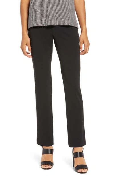 Ming Wang Pull-on Crepe Trousers In Black