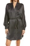 Lunya Washable Silk Robe In Meditative Grey