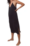 Lunya Washable Silk Slipdress Nightgown In Immersed Black