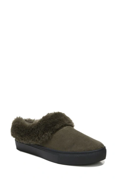 Dr. Scholl's Now Chill Faux Fur Slipper In Olive