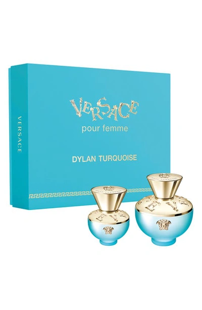 Versace Dylan Turquoise Eau De Toilette Set In Blue