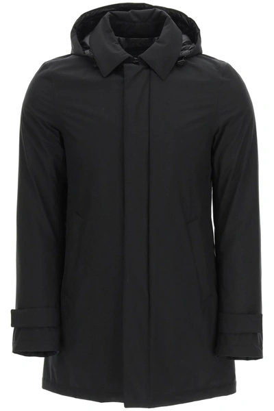 Herno Laminar Gore-tex Hooded Jacket In Black