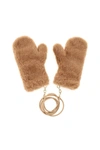 Max Mara Ombrato Camel Hair And Silk Mittens In Brown