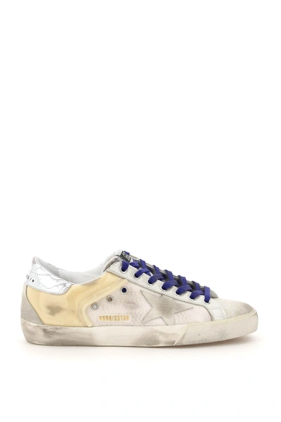 Golden Goose Super Star Sneakers In White,grey