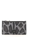 DOLCE & GABBANA LEOPARD PRINT ZIPPED CARD HOLDER