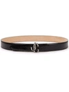 Jimmy Choo Felisa Logo-buckle Leather Belt In Black