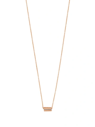 Ginette Ny 18kt Rose Gold Mini Straw On Chain Necklace