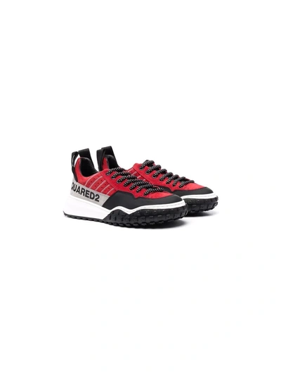 Dsquared2 Babies' Logo Low-top Trainers In Red