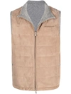 BRUNELLO CUCINELLI PADDED LEATHER VEST