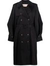 ALEXANDRE VAUTHIER SCULPTED-SLEEVE OVERSIZED TRENCH COAT