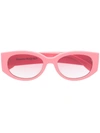 ALEXANDER MCQUEEN GRAFFITI OVAL FRAME SUNGLASSES