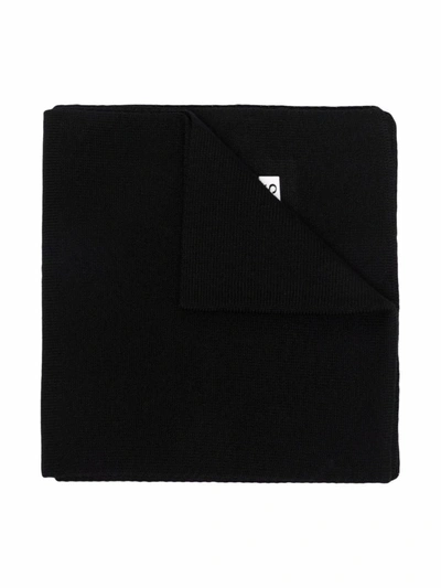 Bosswear Kids' Logo-patch Knitted Scarf In Black