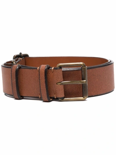 Pre-owned Gianfranco Ferre 1990s Buckled Leather Belt In Brown