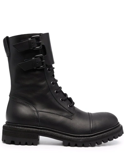 Del Carlo Ankle Lace-up Boots In Black
