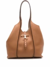 Tod's Tote Bag Leather Double Handles In Brown