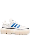 Adidas Originals Ivy Park Super Sleek Chunky (core White/glory Blue/blue Tint) In White