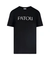 Patou Short Sleeves Jacquard T-shirt In Black