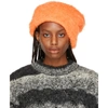 Attico Mohair-blend Neon Beanie In Orange