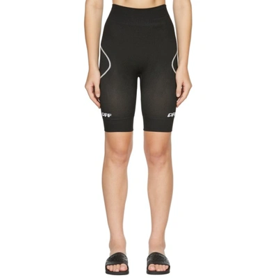 Off-white Black Seamless Cycling Shorts In Nero